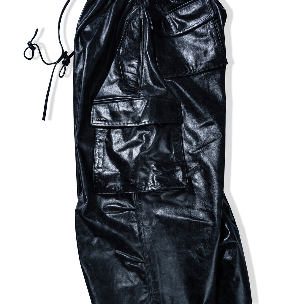 CARGO LEATHER PANTS