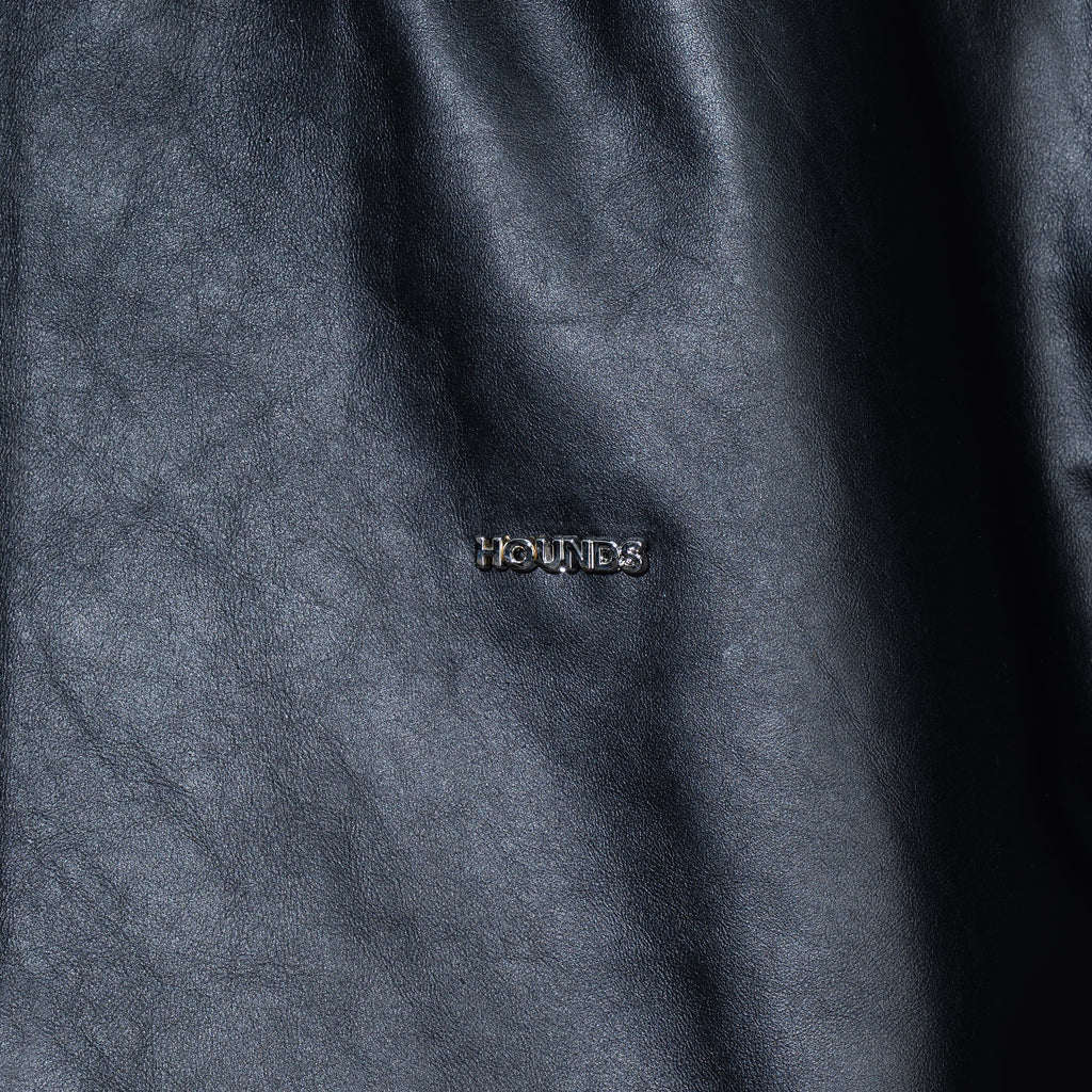 STANDARD LEATHER HOODIE BLACK