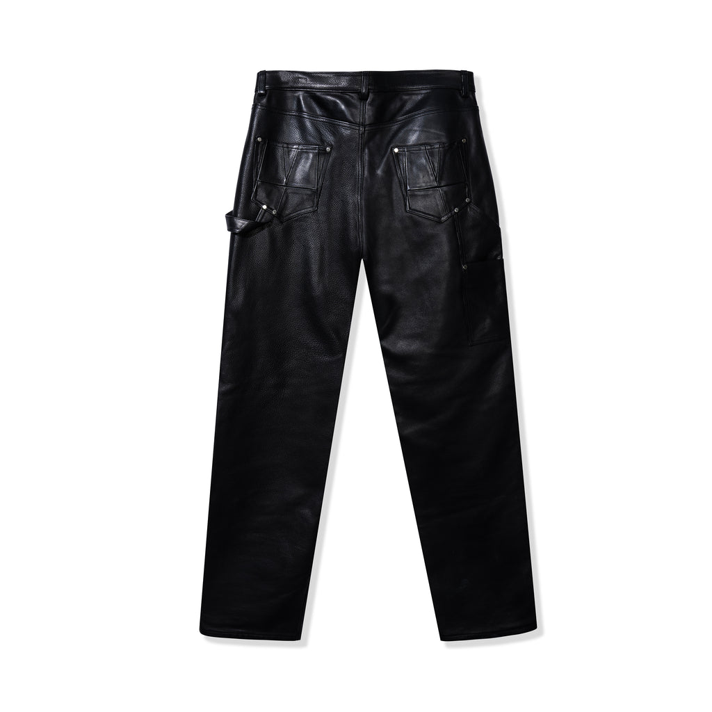 CARPENTER PEBBLED LEATHER PANTS