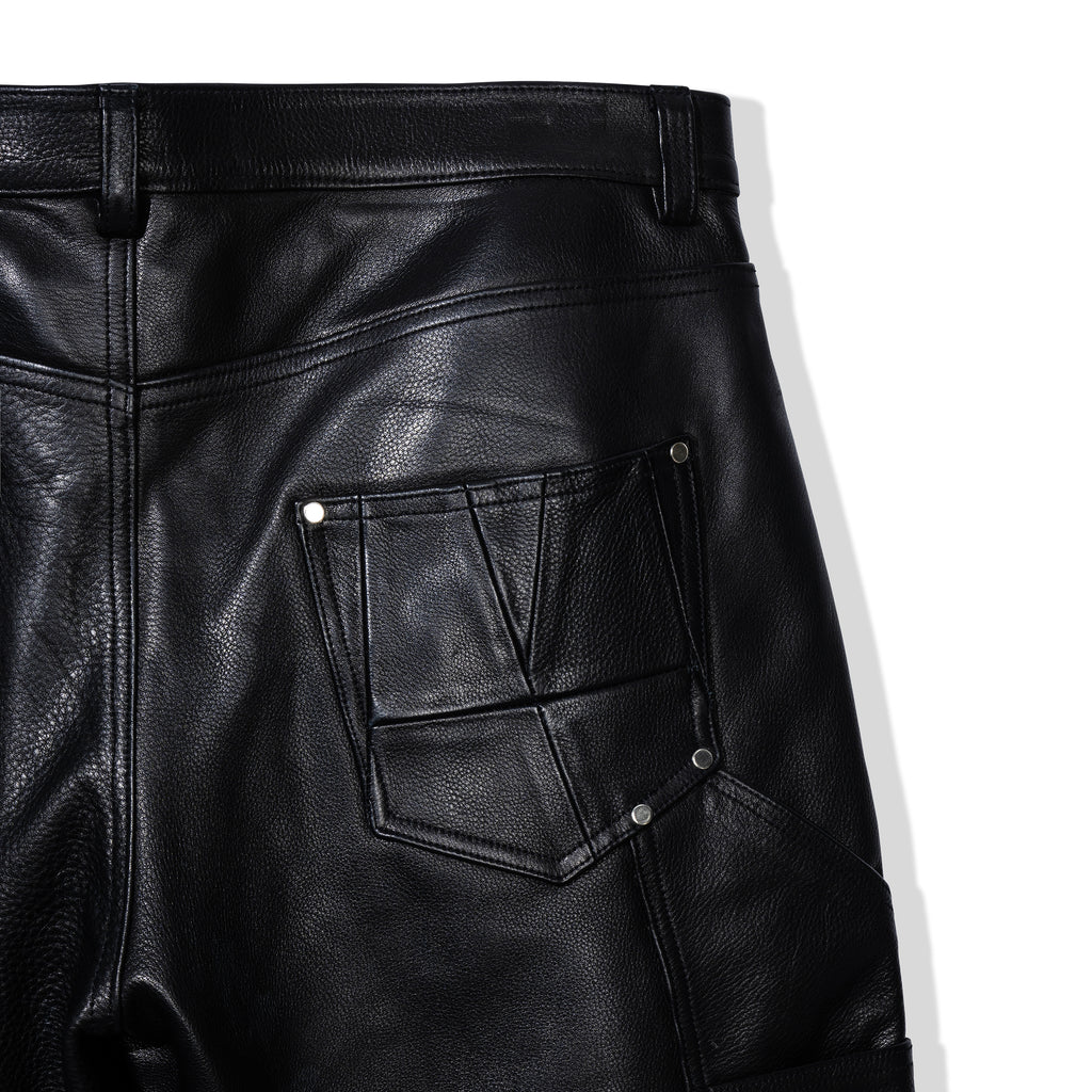 CARPENTER PEBBLED LEATHER PANTS