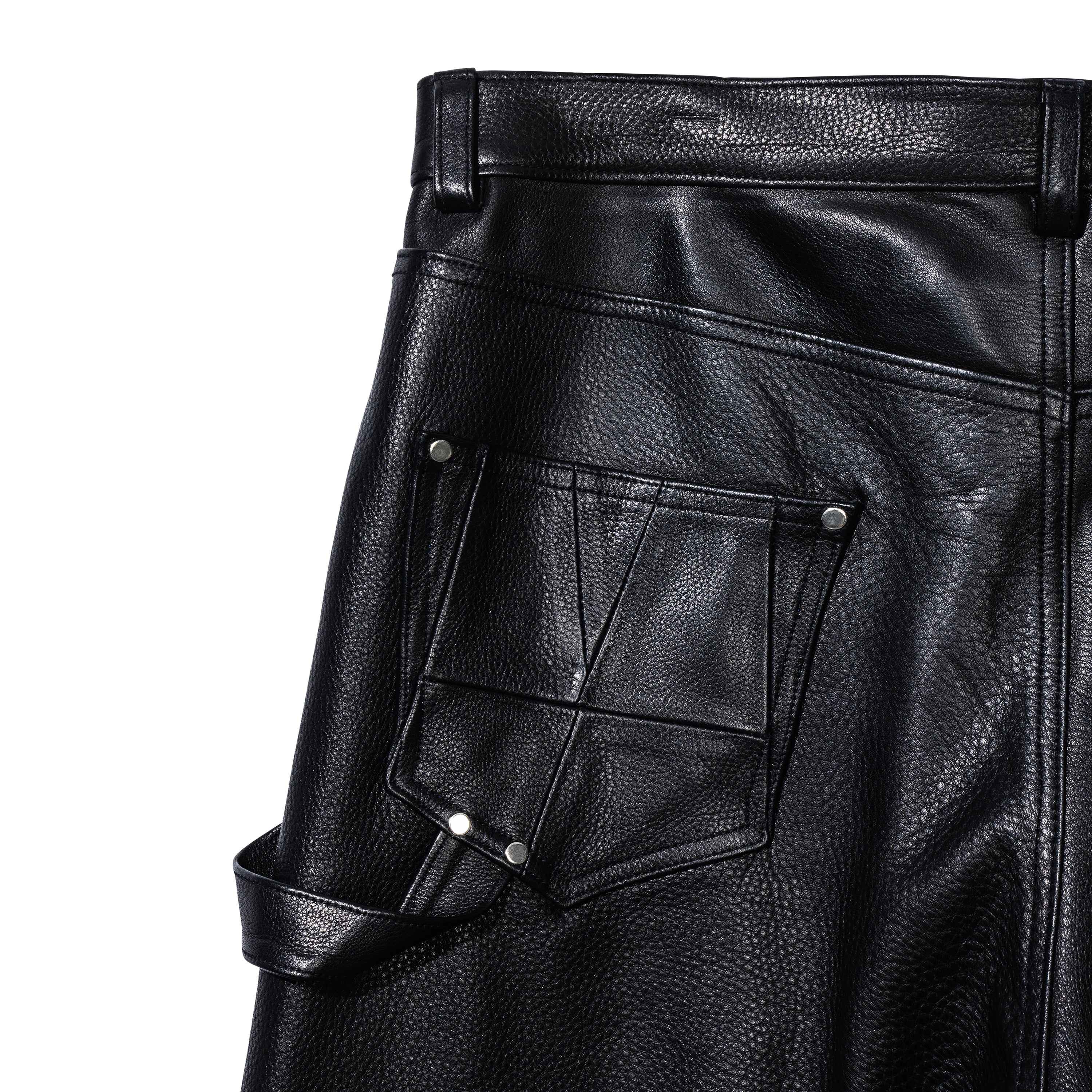 CARPENTER PEBBLED LEATHER PANTS