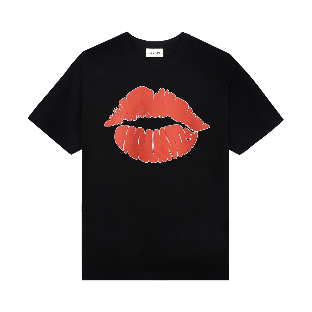LIPS TEE - BLACK