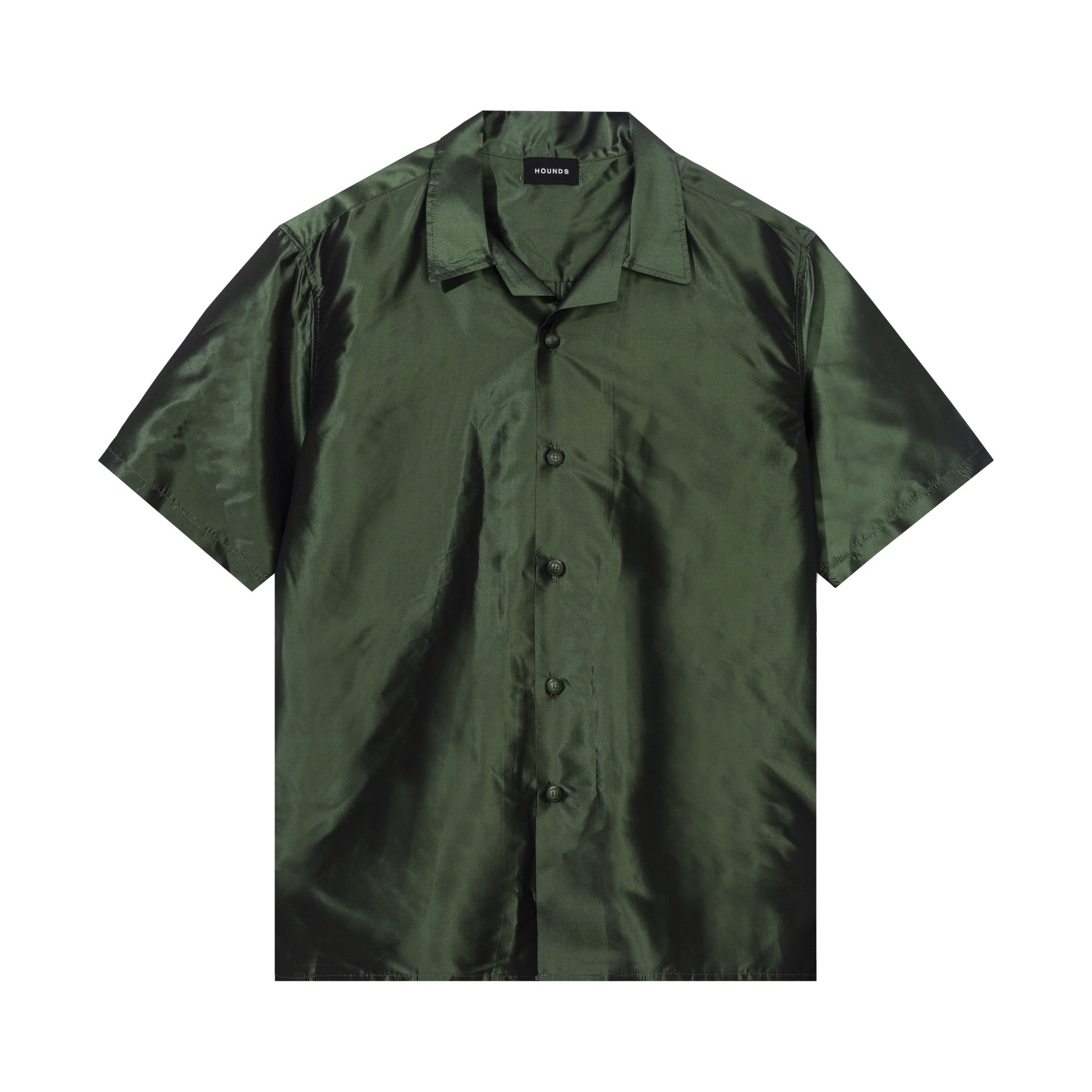 CLASSIC CAT SILK SHIRT - FOREST GREEN