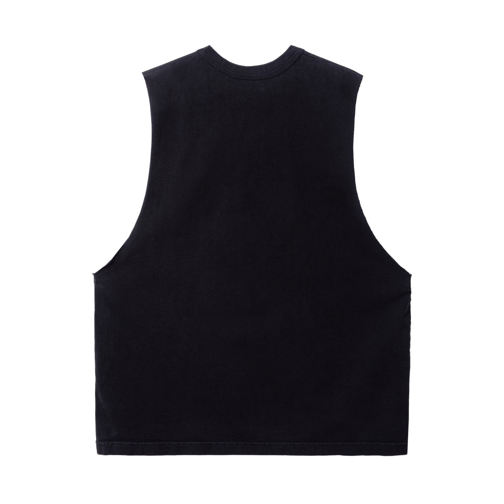 GLOBAL CUT OFF  TEE - WASHED BLACK